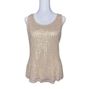 Gold Sequin Tank Top | Fits Medium